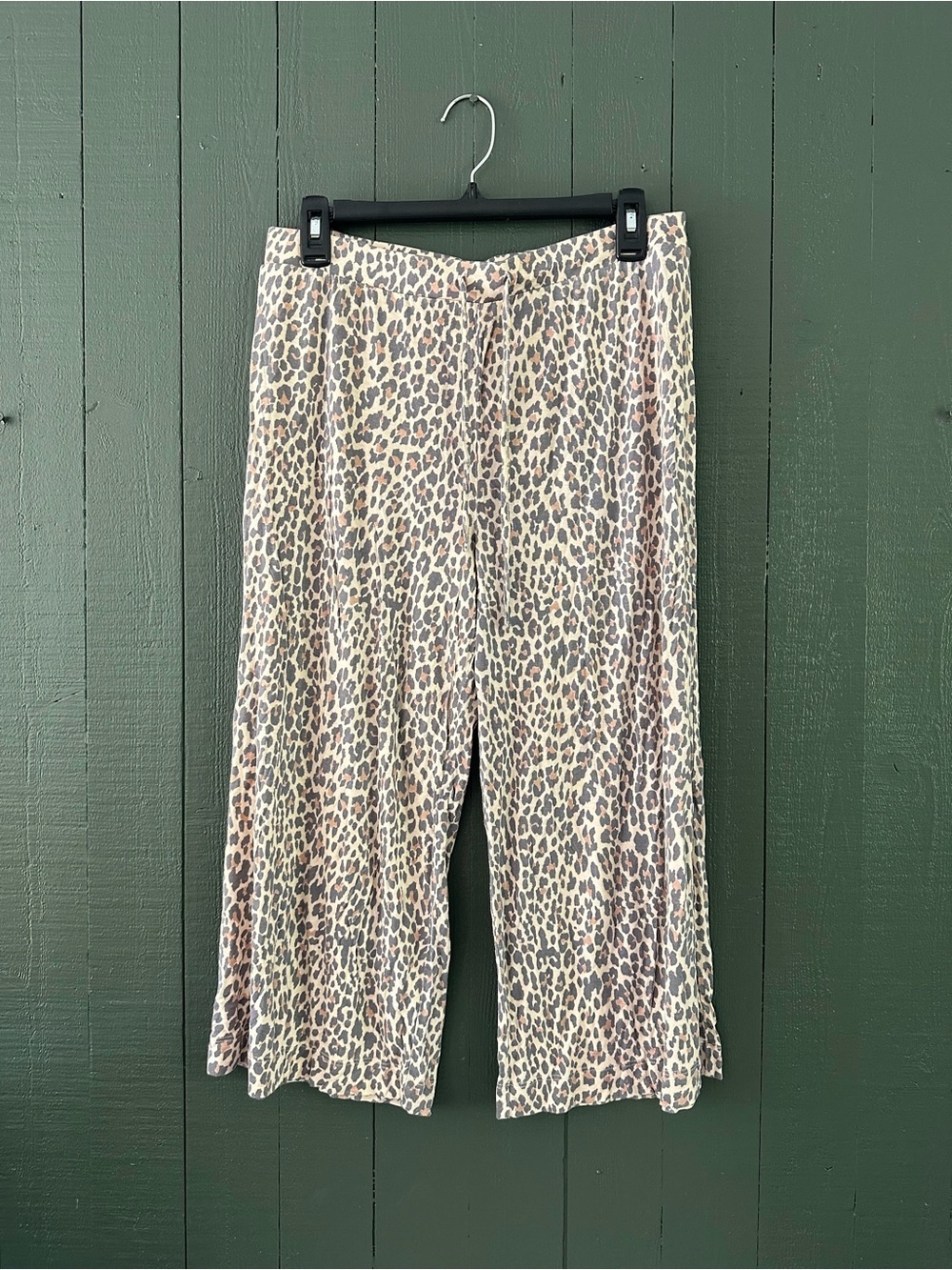 Leopard Print Cropped Pajama Pants